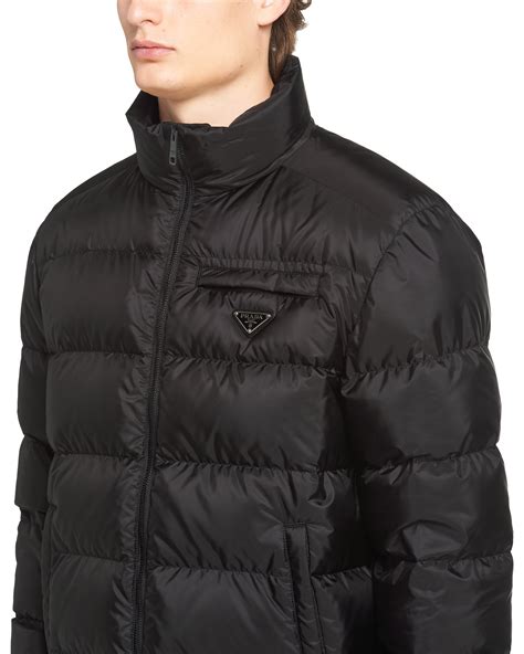 mens prada puffer|Prada nylon cropped puffer jacket.